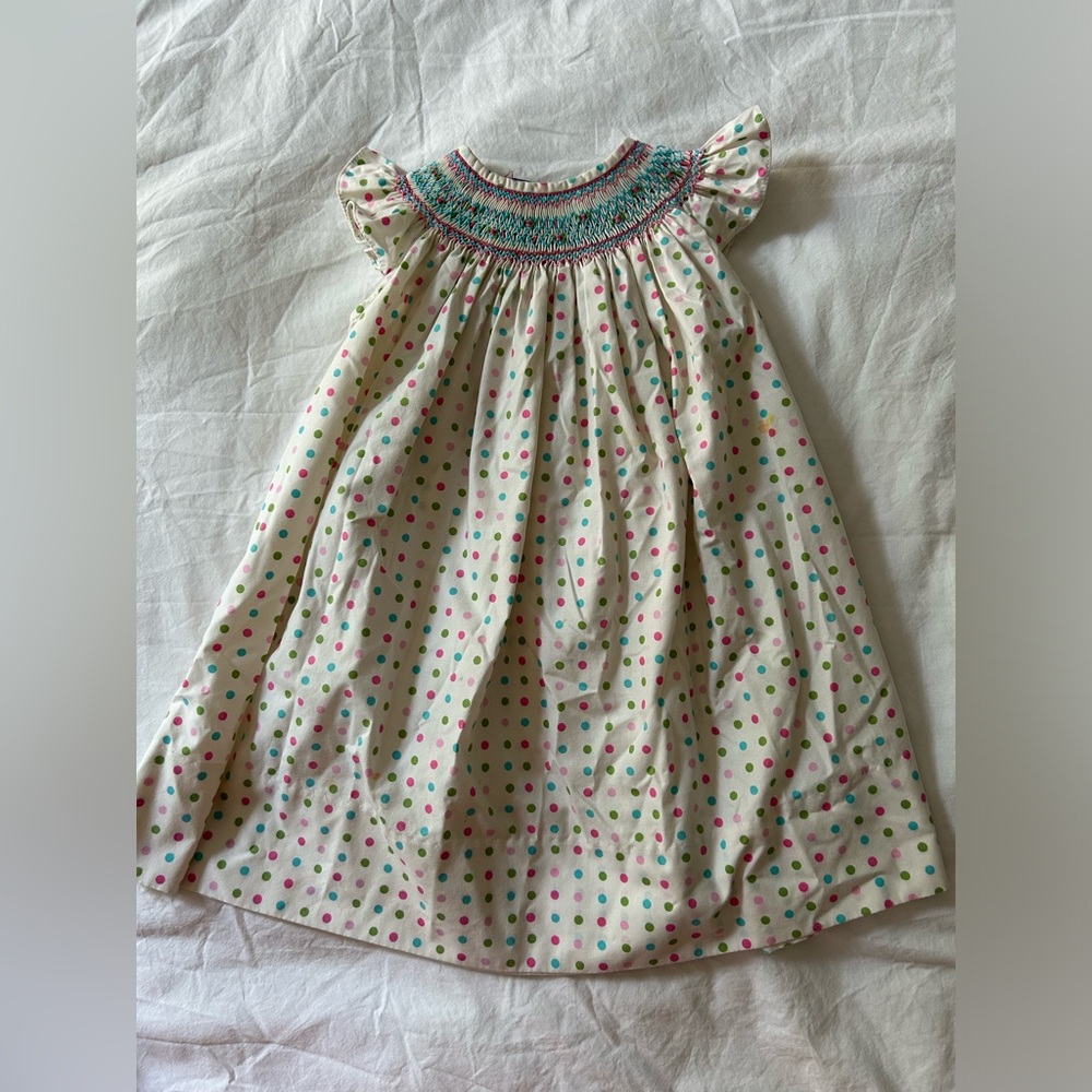 Bailey Boys polkadot smocked Bishop dress